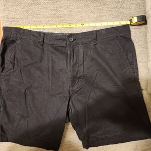 Denim & Flower Black Flat Front Shorts